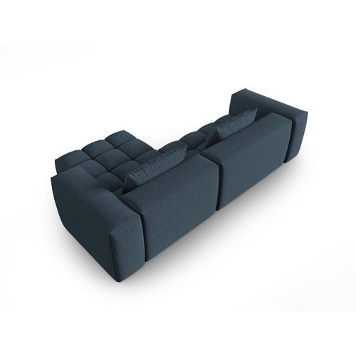Cosmopolitan Design - Modulaire hoekbank rechts Verona 3-zits, structurele stof donkerblauw - 145x260x70cm
