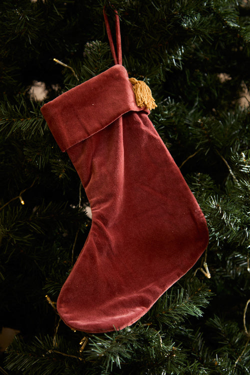 Calma House Kerstornament Velour - Aardekleur - 40x33