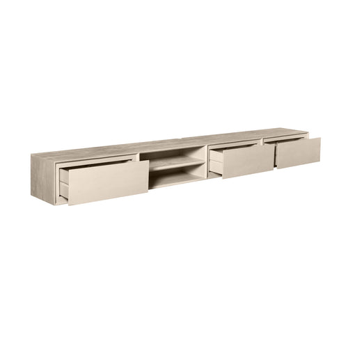 Starfurn Tv-meubel Ambiance - Zwevend - Zandkleur Hout - 280x35x30cm