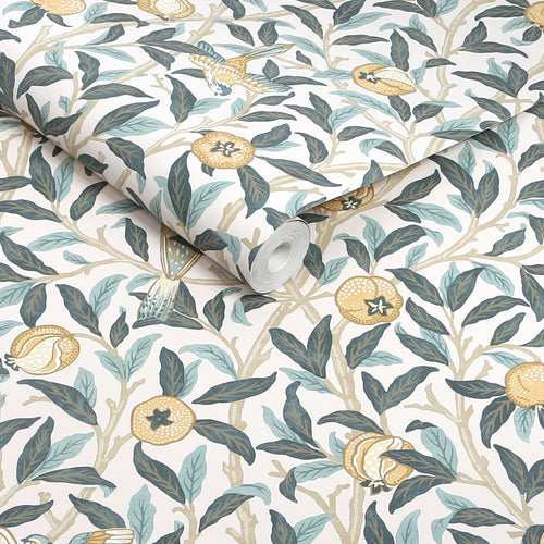 William Morris at Home Vliesbehang - Bird & Pomegranate Cloudy Blues - 1000x52 - vtwonen shop