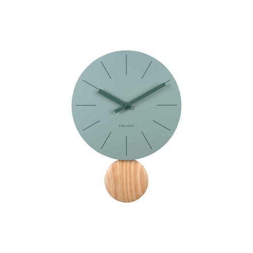 Karlsson wandklok Arlo pendulum - groen - Ø30cm - vtwonen shop