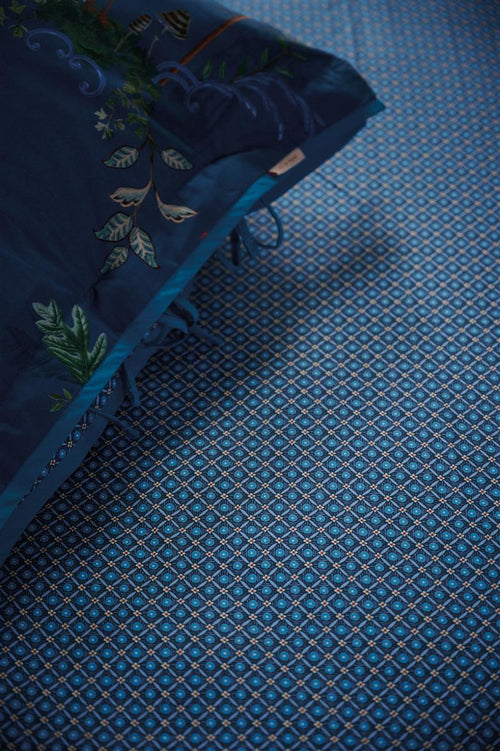Pip Studio hoeslaken Startile - 100x200 cm - donker blauw