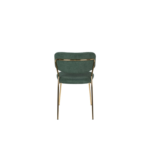 Housecraft Living Jolien Eetkamerstoelen Goud/ Donkergroen - Set van 2