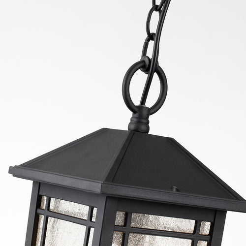 Elstead Quoizel Cedar Hanglamp voor buiten, zwart, IP44