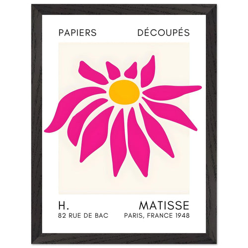 Artfulprints Poster met Lijst Matisse – Deep sea dance pink   - 30x40 cm - Roze