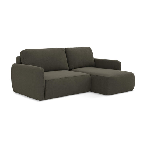 LaMiaSofa hoekbank rechts Corle - textuurstof - taupe - 207x148x86