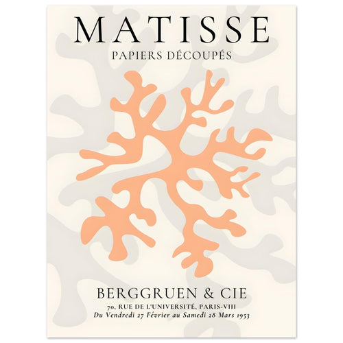 Artfulprints  Matisse – Orange coral   poster 30x40 cm - vtwonen shop