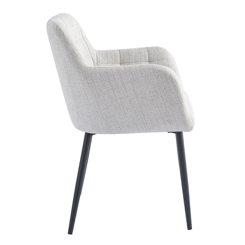 Livingfurn eetkamerstoel Bronco - greige - stof - set van 2 - vtwonen shop