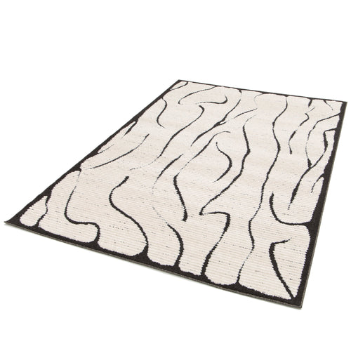 AFK Living vloerkleed Mirage - reliëfeffect - zwart - 120 x 170 cm - vtwonen shop