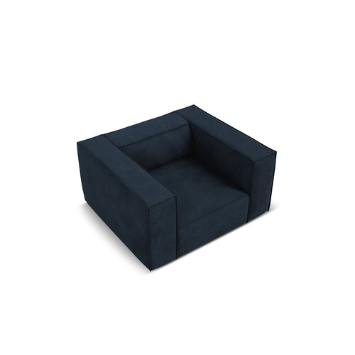 Cosmopolitan Design - Fauteuil Turin structurele stof donkerblauw - 95x113x68cm