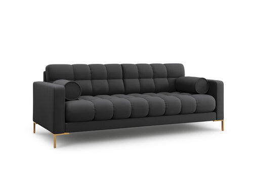 Cosmopolitan Design Bank Bali 3-zits, structurele stof, donkergrijs - 96x177x75cm