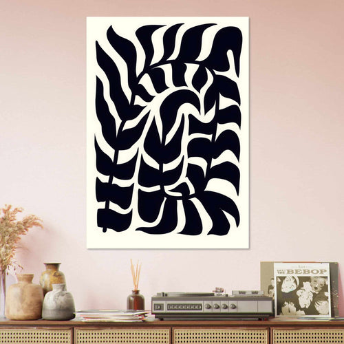 Artfulprints Poster Matisse – Seafoam abstraction   - 70x100 cm - Zwart / Wit