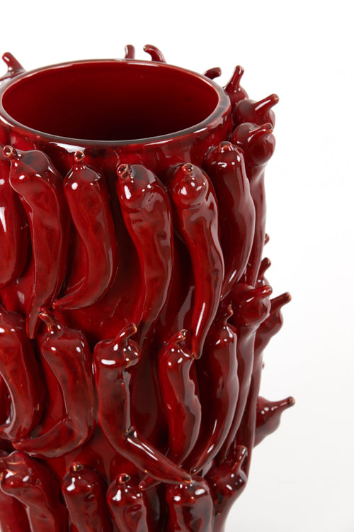 Light & Living vaas PEPPER - 26.5x25x39cm - rood - vtwonen shop