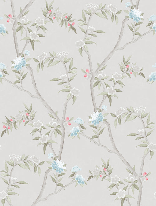 Sanders & Sanders behang bloemen warm grijs - 53 cm x 10 m - 640163