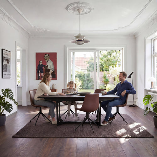 Furnhouse eetkamerstoel Isabel - Cognacbruin - Kunstleer - Set van 4