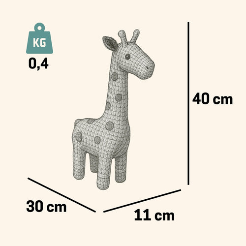Pintado & Lacado knuffeldier Giraffe - geel - 40 cm