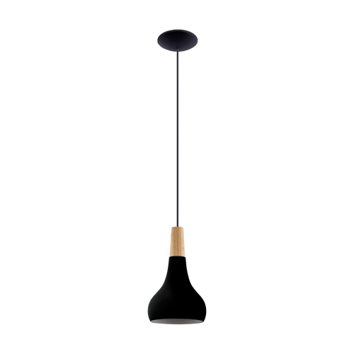 EGLO hanglamp Sabinar - e27 - ø 18 cm - zwart/bruin - vtwonen shop