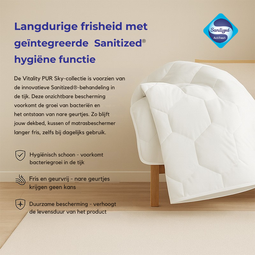 Vitality Pur - Sky 4-Seizoenen Dekbed - 2-delig & Sanitized® - 200x220cm