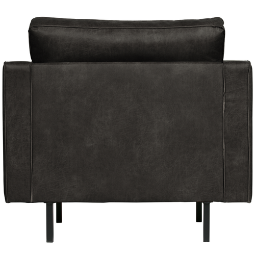 BePureHome classic fauteuil Rodeo - Recycle Leer - Zwart - 83x98x88 - vtwonen shop