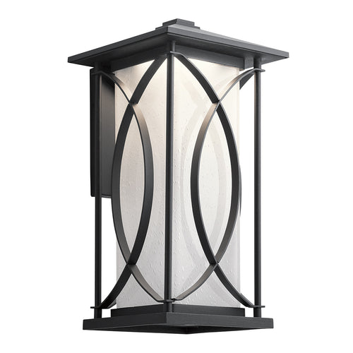 Ashbern Kichler Outdoor 1-lichts wandlantaarn gestructureerd zwart IP44