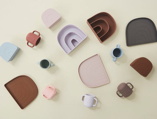 OYOY Bord en schaal Rainbow - silicone