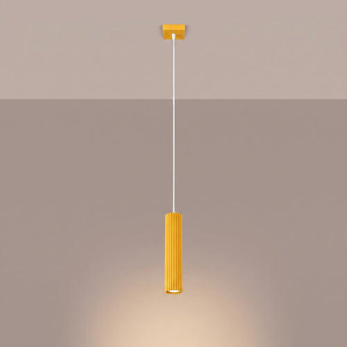 Sollux Lighting Hanglamp KARBON 1 geel - 8x8x118cm