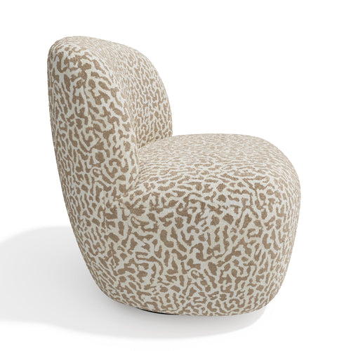 Premium Interiors - Draaistoel COMI - stof met patroon  beige 65cm