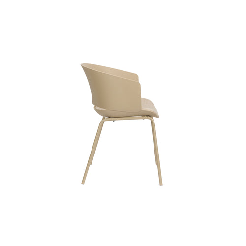 Housecraft Living Jessica Eetkamerstoelen Armleuning Beige - Set van 4