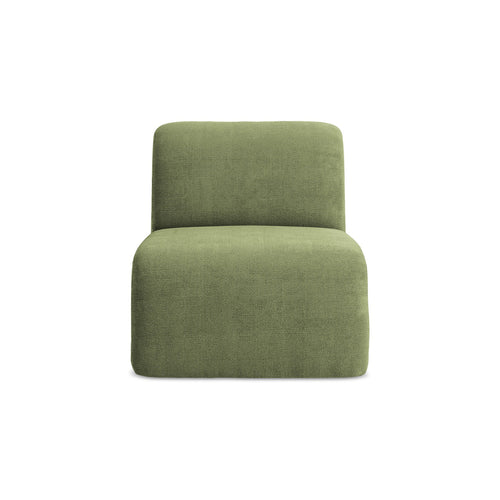 LaMiaSofa Bankmodule midden Cervo - chenille stof - groente - 70x94x75
