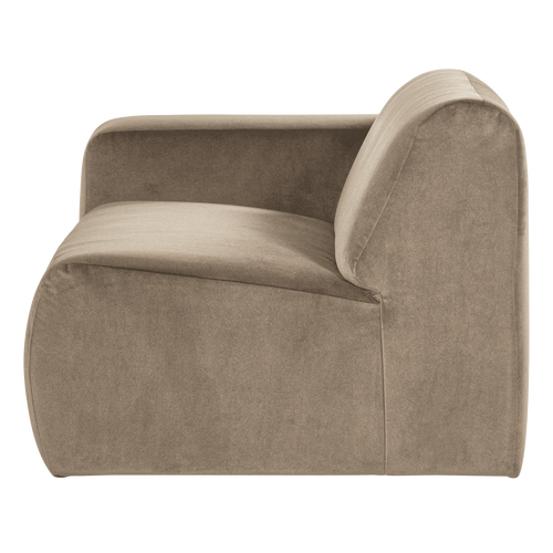 WOOOD 1,5-zits bank arm links Mojo Base - Velvet - Khaki - 74x145x97