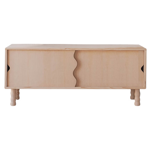 Naan Furniture TV meubel Moreta - Natuurlijk grenen ongelakt - 2 deuren - 120 cm - vtwonen shop