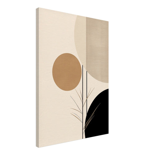 Artfulprints Canvas Japandi - Abstract II canvas - 50x70 cm - beige