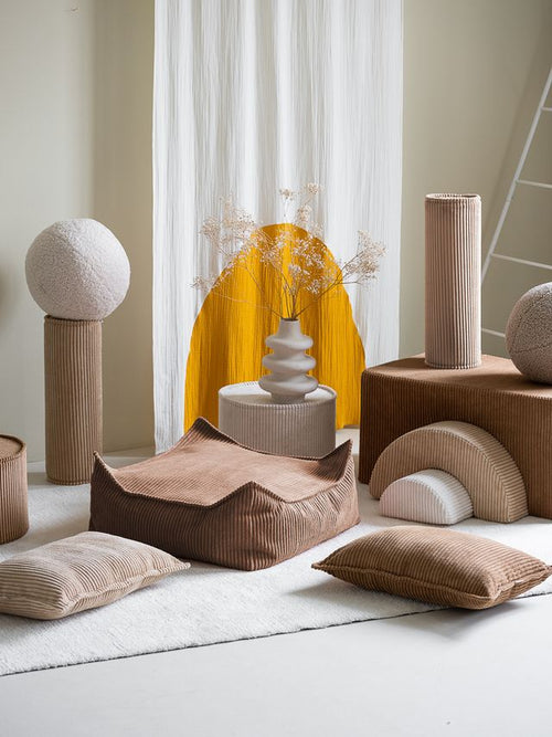 Wigiwama Vierkante Poef - Bruin - vtwonen shop