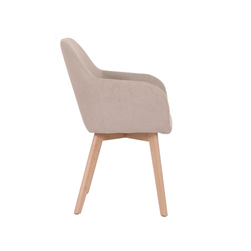 Housecraft Living Yala Eetkamerstoelen Beige - Set van 2