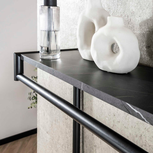 Giga Meubel Kapstok Roede - Zwart Metaal - 20 Haken - 100x27x80cm - vtwonen shop