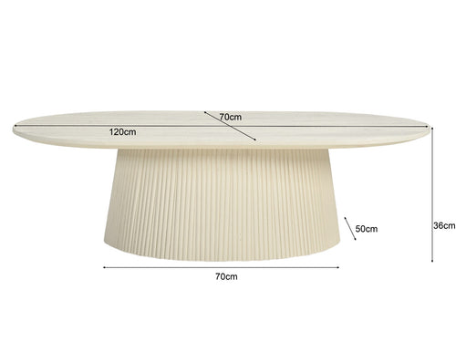 Livingfurn salontafel Patrice - 120cm - beige