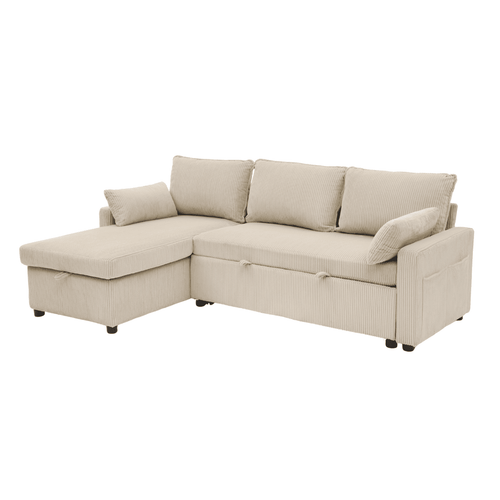 Calicosy - LOUISON 3-zits slaapbank - Beige - 219x147x84 cm