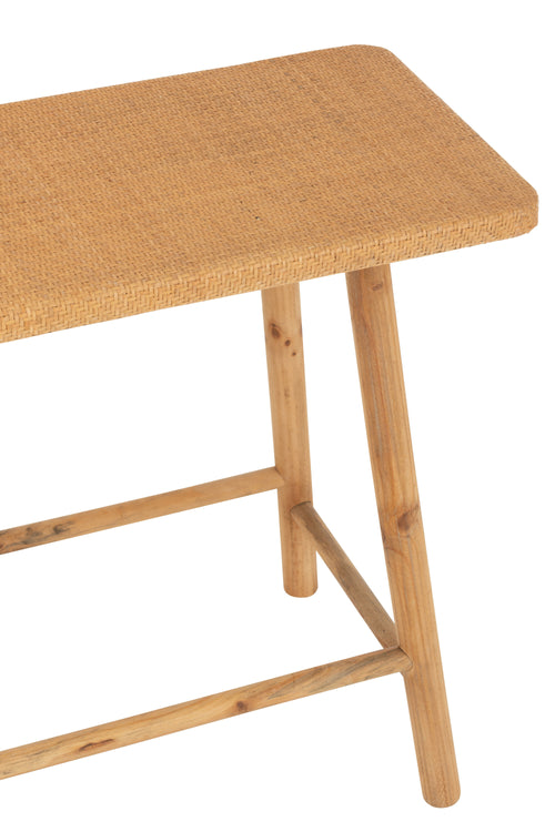 J-Line console Rechthoek - riet/sparhout - naturel - vtwonen shop