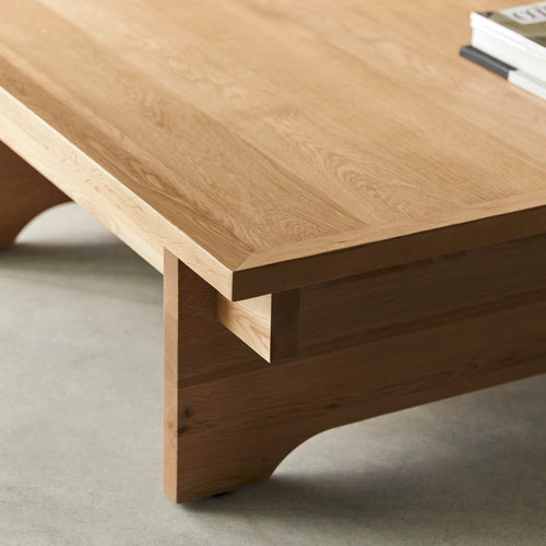 Tikamoon Massief eiken vierkante salontafel - Naturel