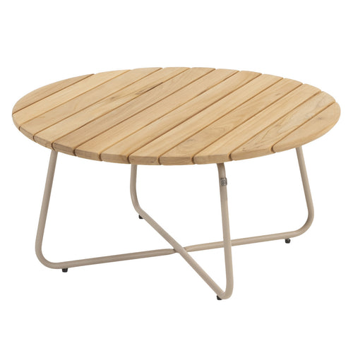4 Seasons loungetafel Verdi teak - latte - Ø73 x 35 cm - vtwonen shop