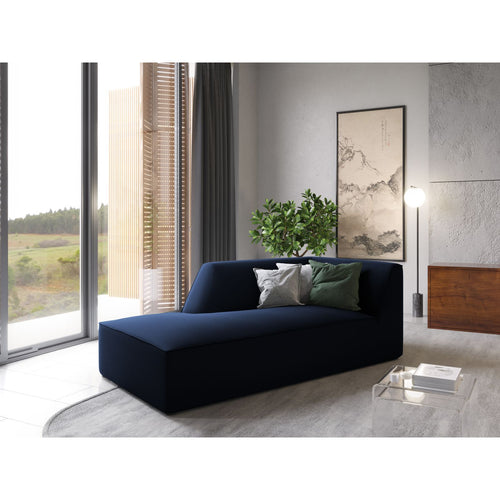 Cosmopolitan Design - Ligstoel links Siena flueel koningsblauw - 181x93x69cm