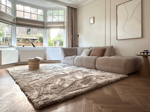 Hoogpolig vloerkleed Odelia stone - Interieur05 - 150 x 80 cm