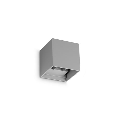 Ideal Lux ATOM 10 cm buitenwandlamp met op- en neerwaartse lichtbundel, grijs, 2x LED, 1150lm, 3000K, IP54
