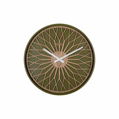 Karlsson wandklok Girasol - groen - Ø40.6cm