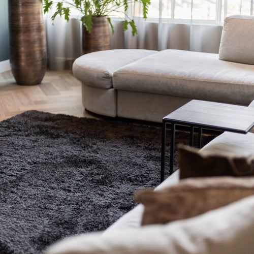 Interieur05 Hoogpolig vloerkleed Fender Antraciet/zwart - 240 x 330 cm - vtwonen shop