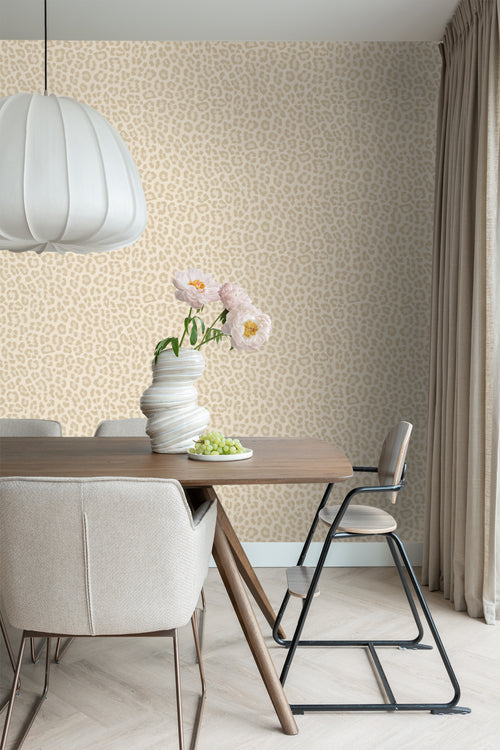 ESTAhome behang panterprint beige - 53 cm x 10.05 m - 139965