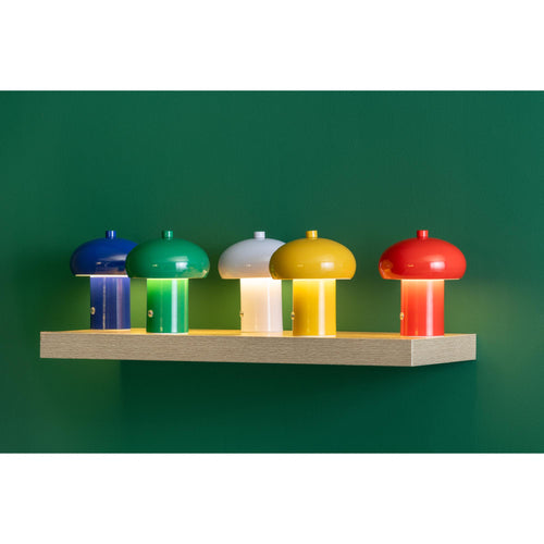 Leitmotiv tafellamp Retro Seta LED - groen - 12.5x12.5x15cm - Paddenstoellamp