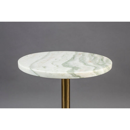 Dutchbone Salerno Bijzettafel Rond 30 cm Marmer Goud - vtwonen shop