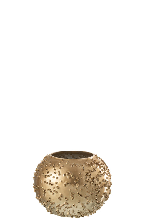 J-Line kaarshouder Lise - glas - goud - small - vtwonen shop