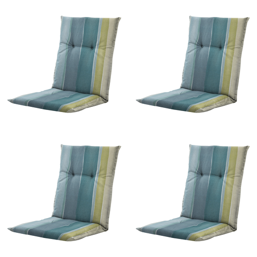 Madison tuinstoelkussen lage rug Nox - mulitkleur - 105x50x6cm - set van 4